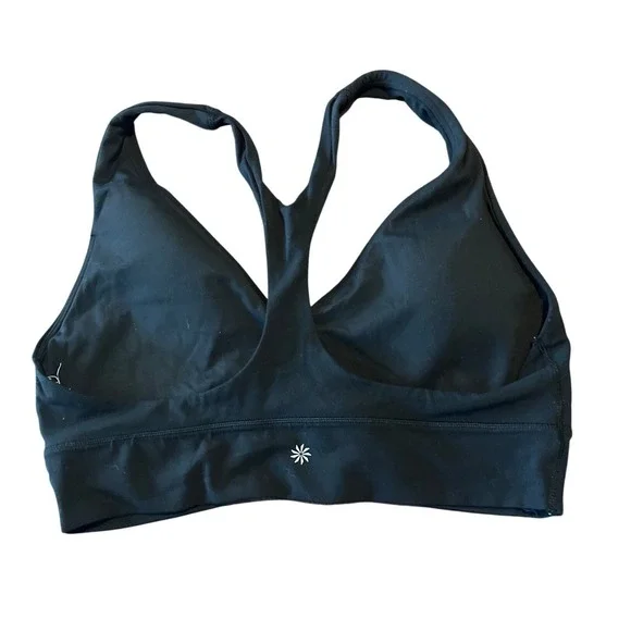 Athleta Black Sports Bra Racerback Full Support XL‎ TG Workout Yoga Activewear - Picture 2 of 4
